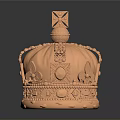 Copper Colored Decorative Crown As Stylish Household Accessory With Intricate Details