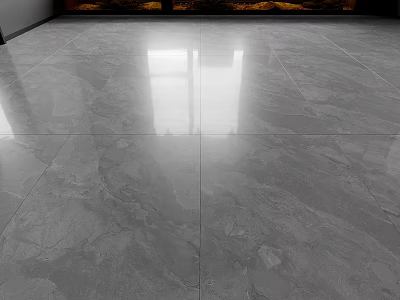 Gray Marble Texture Floor Tiles With Smooth Glossy Indoor Surface Finish 3d model