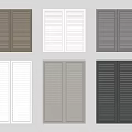 Modern shutter door shutter cabinet door shutter door shutter panel 3d model
