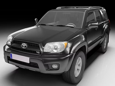 Black Toyota SUV Vehicle Exterior Featuring Front Headlights Alloy Wheels And Body Design 3d model
