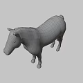 Brown Game Character Horse With Black Mane White Face And White Hooves