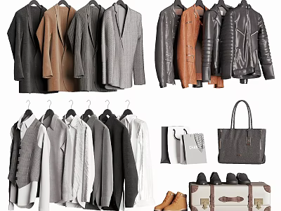 Modern Clothes Men's Bags 3d model