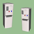 Two Modern Gray Water Dispensers With Hot Cold Function And Digital 3d model