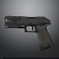 High Quality Black Tactical Pistol With Textured Grip And Modern Design Features