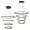 Modern Circular Multi Layer Ceiling Lights With Metal Frame And LED Strips 3d model