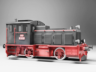 Industrial LOFT train steam car 3d model