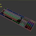 Full Size Computer Keyboard With Numeric Keypad And Dark Gray Key Design