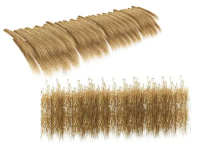 Golden Long Thick False Eyelashes Natural Volume Makeup Beauty Product 3d model