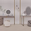 Light Luxury Dressing Table 3d model