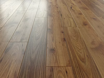 Solid Wood Flooring With Natural Grain Smooth Surface And Warm Brown Color 3d model