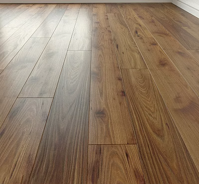 Solid Wood Flooring With Natural Grain Smooth Surface And Warm Brown Color 3d model