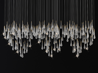 Modern crystal chandelier 3d model