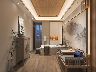 New Chinese SPA Physiotherapy Kit Room 3d model