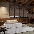 Homestay Guest Room With Wooden Stairs Cozy Sofa And Natural Rug Interior