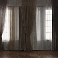 Elegant Gradient Curtains For Windows With Lightweight Fabric White Walls And Wooden Floor