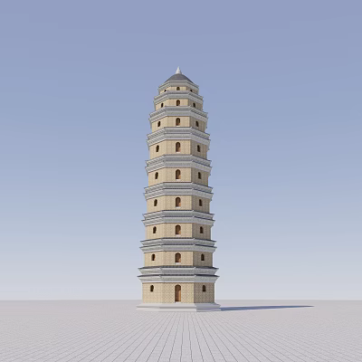 Chinese Ancient Pagoda 3d model