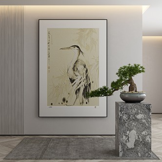 New Chinese Animal Painting Decorative Painting 3d model