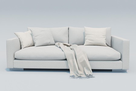 Modern double sofa combination 3d model