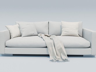 Modern double sofa combination 3d model