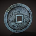 Chinese-style Tianshan Tongbao Khitan currency copper coin copper plate 3d model