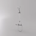 Modern Wall Mounted Shower Faucet With Adjustable Head And Handheld Sprayer