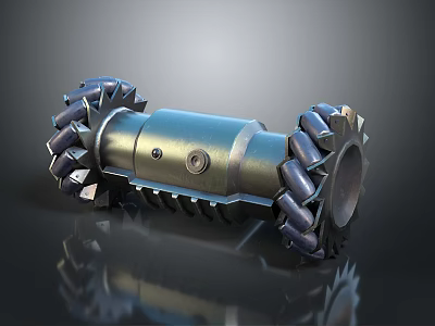 Industrial Hardware Tool With Metal Gear Blades And Heavy Duty Construction 3d model