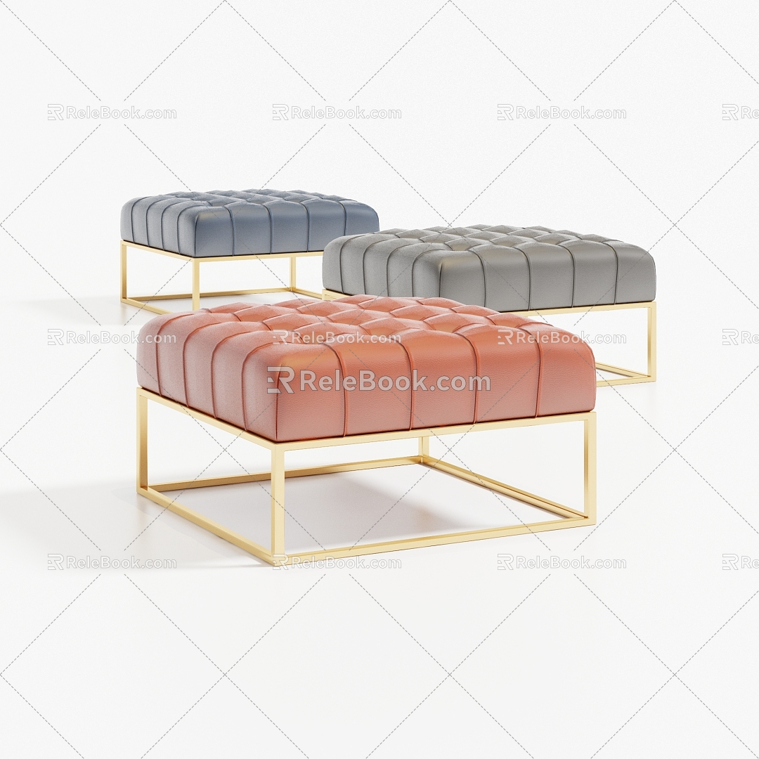 Modern minimalist sofa pedal 3d model