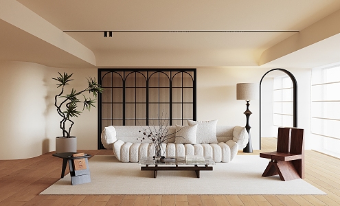 Quiet living room home living room 3d model