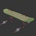 Pink Skateboard With White Wheels And Metal Trucks For Daily Use