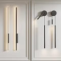 Modern Minimalist Wall Lamps With Sleek Linear And Circular Base Designs 3d model