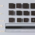 Bathroom Accessories Including Dial Type Ordinary Deodorant Washing Machine Strip And Invisible Floor Drains