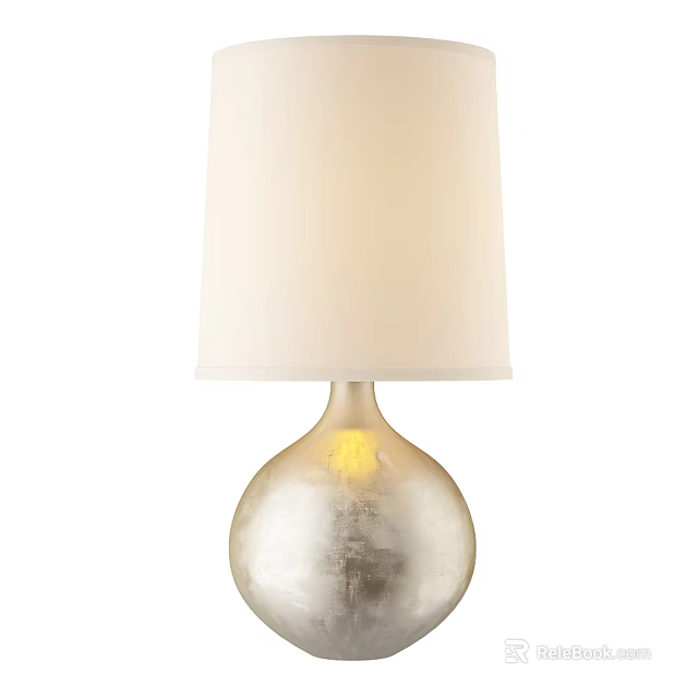 Modern Decorative Wall Sconce With White Lampshade Brushed Silver Base Illuminated Warm Light 3d model 