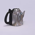 Stainless Steel Electric Kettle With Modern Design And Black Handle