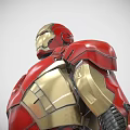 Iron Man Game And Movie Character With Red And Gold Armor Helmet Design 3d model