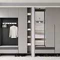 Modern Minimalist Home Entryway Shoe Cabinet With Mirror Hanging Rack And Large Practical Storage Space