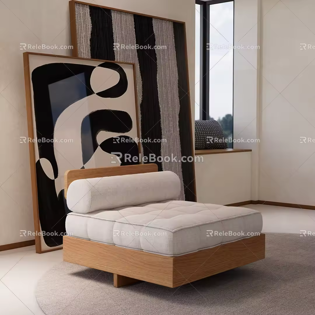 Modern single sofa 3d model