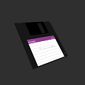 Black Floppy Disk With Purple Label And Brand Name For Electronic Storage