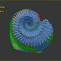 Ammonite Fossil With Spiral Structure Textured Surface And Detailed Ridges Displayed On Dark Background