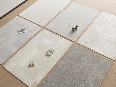 Modern Carpet Fabric Carpet Living Room Carpet Bedroom Carpet 3d model