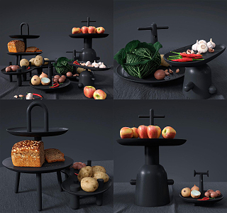 Nordic fruit vegetable combination 3d model