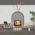 Modern Sofa Coffee Table Combination Sofa Coffee Table 3d model