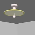 Quiet ancient style bedroom ceiling lamp round ceiling lamp net red ceiling lamp 3d model