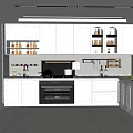 Modern White Kitchen Interior With Open Layout Island Counter And Appliances