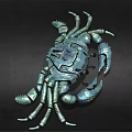 Detailed Futuristic Sci Fi Robotic Mechanical Crab With Armor And Claws