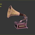 Jukebox Old-fashioned record player film machine Old-fashioned film player record player Old-fashioned record player music equipment 3d model