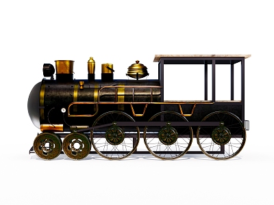 Retro Train 3d model