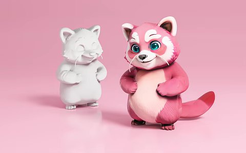 Animal Cartoon Game Character Hand-made Props Print Ornaments Toys Beauty Chen Dress-up Scene Atmosphere 3d model