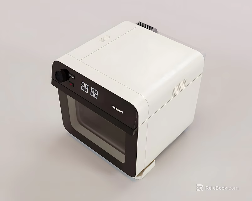 Modern White Kitchen Appliance With Digital Display And Sleek Countertop Design 3d model