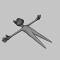 Black Animated Game Character With Cat Ears Yellow Eyes Grinning Teeth And White Gloves