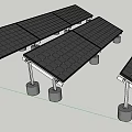 Solar Panel Mounting Systems For Industrial Energy Generation Projects 3d model